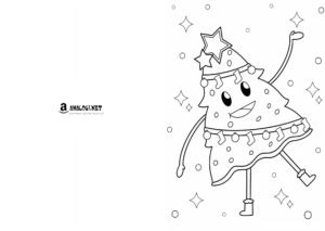 Распечатать новогодние открытки-раскраски