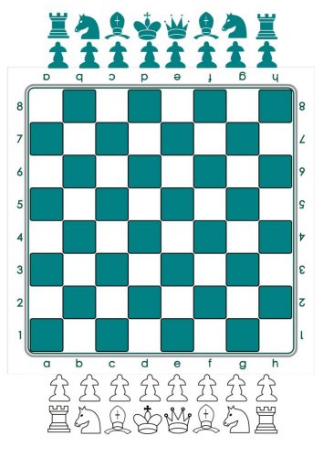 Скачать шахматные доску и фигуры