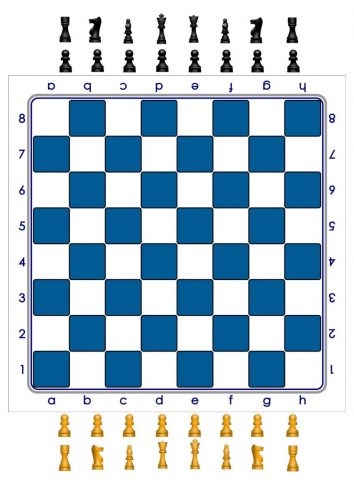 Скачать шахматные доску и фигуры