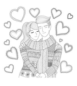 Распечатать раскраски про любовь
