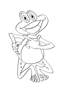 Распечатать раскраски "Лягушки" для детей бесплатно