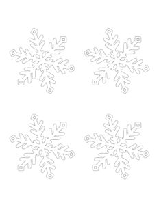 Распечатать трафареты снежинок на А4