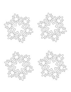 Распечатать трафареты снежинок на А4